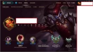 Conta LOL Platina 5, Borda ouro, 101 campeões, 29 Skins - League of Legends