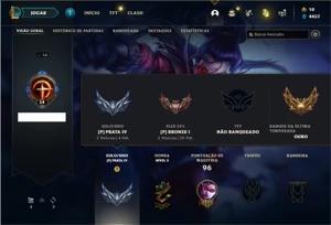 Conta prata 4 com 42 Champs e 16 Skins - League of Legends LOL