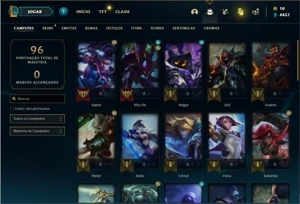 Conta prata 4 com 42 Champs e 16 Skins - League of Legends LOL