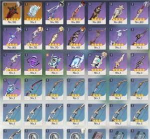Genshin Impact AR54 - 5 personagens 5* - 2 Armas 5*