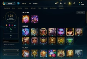 Conta unranked com 107 Champs e 53 Skins - League of Legends LOL