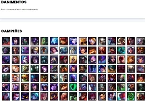 Conta unranked com 107 Champs e 53 Skins - League of Legends LOL