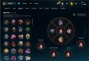 Conta unranked com 107 Champs e 53 Skins - League of Legends LOL
