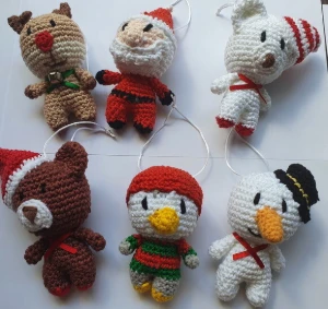 Kit Enfeite de Natal para Árvore Amigurumi Kit - Artesanato e Personalizados