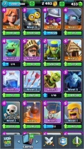 CONTA CLASH ROYALE NV 7 COM 1 LENDÁRIA nv 2