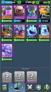 CONTA CLASH ROYALE NV 7 COM 1 LENDÁRIA nv 2