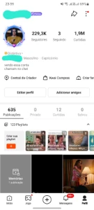 Conta Kwai 229 mil seguidores - Redes Sociais