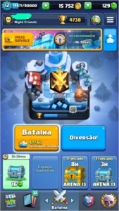CONTA CLASH ROYALE LVL 12 TODAS AS CARTAS