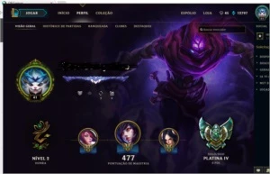 Conta lol Platina 4 - League of Legends