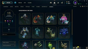 CONTA DE 2012, EX PLATINA, VÁRIAS SKINS E TODOS OS CAMPEÕES - League of Legends LOL