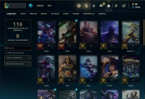 Conta Unranked com 31 Champs e 15 Skins - League of Legends LOL