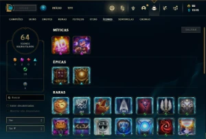 Conta Unranked com 31 Champs e 15 Skins - League of Legends LOL