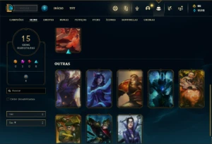 Conta Unranked com 31 Champs e 15 Skins - League of Legends LOL