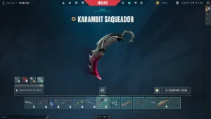 Conta valorant com karambit saqueadora e mais skins