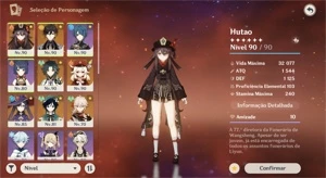 AR 56 com Hutao, zhongli, kazuha etc - Genshin Impact