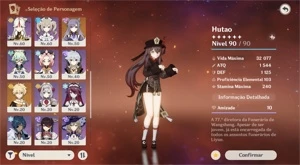 AR 56 com Hutao, zhongli, kazuha etc - Genshin Impact