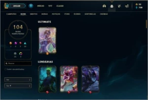 Conta ouro 4 com 140 champs e 104 skins ( 1,3kk de Talon ) - League of Legends LOL