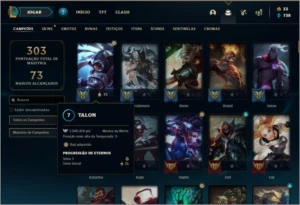 Conta ouro 4 com 140 champs e 104 skins ( 1,3kk de Talon ) - League of Legends LOL