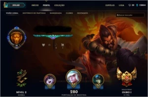 CONTA LEAGUE OF LEGENDS - GOLD 1 - BORDA DE PLATINA LOL