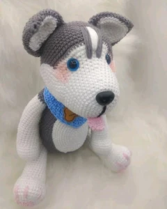 Amigurumi Cachorrinho Husk Siberiano - Artesanato e Personalizados