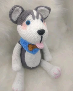 Amigurumi Cachorrinho Husk Siberiano - Artesanato e Personalizados