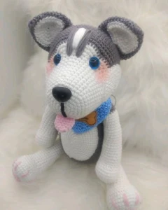 Amigurumi Cachorrinho Husk Siberiano - Artesanato e Personalizados