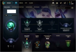 Conta platina 4 com TODOS os champs e 201 skins ( MAIN ADC ) - League of Legends LOL