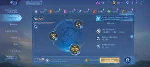 Conta Mobile Legends com 43 heróis e 43 skins