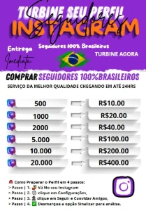Seguidores instagram 100% Brasileiros - Redes Sociais