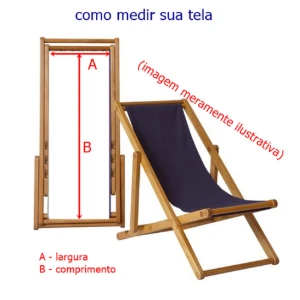 Telas em tecido para substituição em cadeira preguiçosa - Artesanato e Personalizados