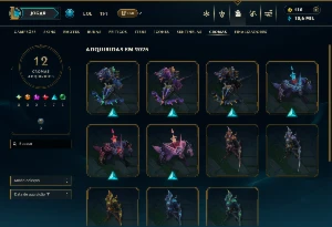 Mestre com 40 Champs e 16 Skins
