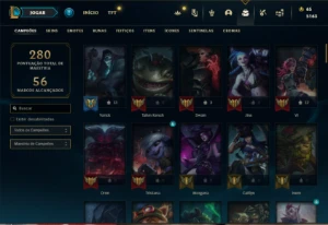 Conta Bronze 1 com 100 Champs e 42 Skins - League of Legends LOL