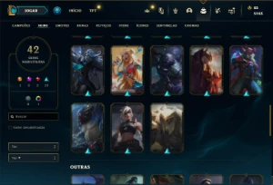 Conta Bronze 1 com 100 Champs e 42 Skins - League of Legends LOL