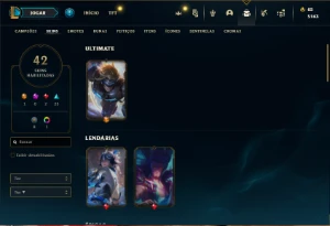 Conta Bronze 1 com 100 Champs e 42 Skins - League of Legends LOL