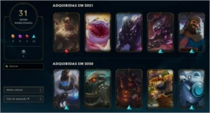 CONTA COM 96 CAMPEÕES E 31 SKINS BRONZE 1 - League of Legends LOL