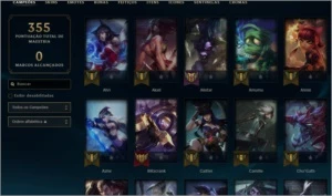 CONTA COM 96 CAMPEÕES E 31 SKINS BRONZE 1 - League of Legends LOL