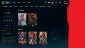 Conta De Lol Level 316 - Mmr Gold/Plat - 174 Skins - League of Legends