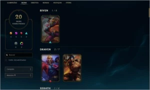 CONTA LEAGUE OF LEGENDS OURO COM BORDA OURO LOL