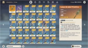 Conta Genshin Impact Ar7 Chongyun + Lança de Jade 5*
