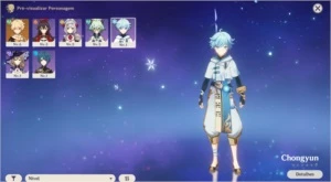 Conta Genshin Impact Ar7 Chongyun + Lança de Jade 5*