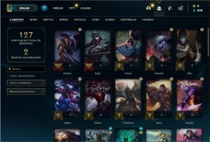 Conta ouro 4 com 41 Champs e 6 Skins + 1 Fragmento - League of Legends LOL