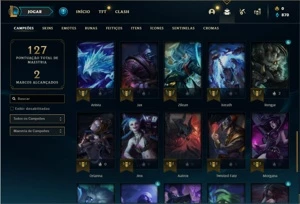 Conta ouro 4 com 41 Champs e 6 Skins + 1 Fragmento - League of Legends LOL