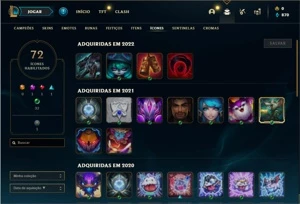 Conta ouro 4 com 41 Champs e 6 Skins + 1 Fragmento - League of Legends LOL