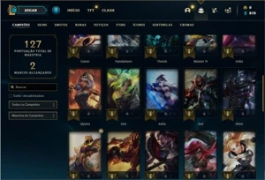 Conta ouro 4 com 41 Champs e 6 Skins + 1 Fragmento - League of Legends LOL