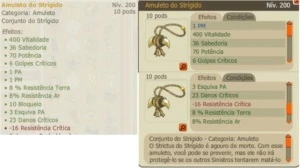 Amuleto strigido exo pm RARO - Servidor Spiritia - Dofus