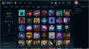 CONTA PLAT 1 COM 155 CHAMPS,140 SKINS E 441 ÍCONES - League of Legends LOL