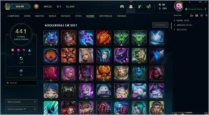 CONTA PLAT 1 COM 155 CHAMPS,140 SKINS E 441 ÍCONES - League of Legends LOL