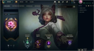 CONTA PLAT 1 COM 155 CHAMPS,140 SKINS E 441 ÍCONES - League of Legends LOL