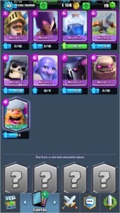 CLASH ROYALE NV 10+2 Lendarias+Ancião clã TOP 200 BR