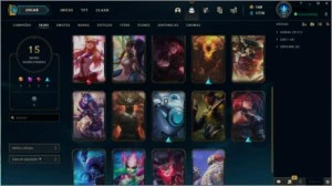 conta de lol 83 campeões 15 skins - League of Legends